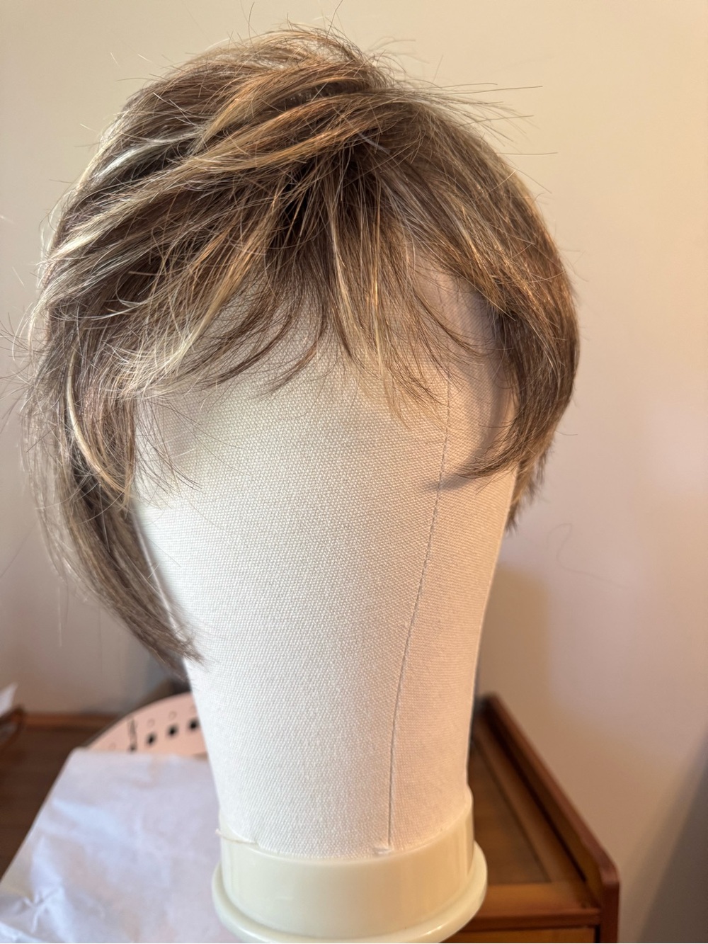 Raquel Welch NIB Short Layered Women Wig in Light Brown with Blonde Highlights